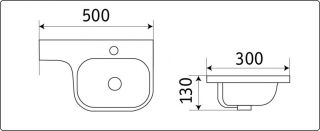Раковина-чаша CeramaLux 78365 белая 50 см